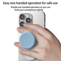 Support de téléphone portable magnétique en silicone souple à dessus rond, réglable en hauteur, pour logo de marque personnalisé, support portable et stable