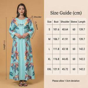 อาบายะห์พิมพ์ลายสำหรับผู้หญิง ทรงหลวม ยาวเต็มตัว สวมใส่ได้ทุกวัน รับผลิตแบรนด์ส่วนตัว - Product Image 4