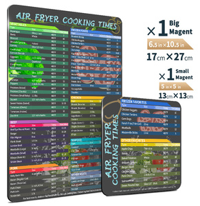 Tabla de Referencia Magnética de Tiempos de Cocción para Freidoras de Aire, Juego de Hojas Magnéticas para Freír - Product Image 6