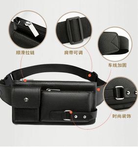 I-0326 ขายดี กระเป๋าหนัง PU สีดำ แฟชั่น ยูนิเซ็กซ์  กันน้ำ ลายลูกกวาด  สำหรับกิจกรรมกลางแจ้ง ฤดูใบไม้ผลิ/ฤดูร้อน  รับสกรีนโลโก้ตามแบบ - Product Image 2
