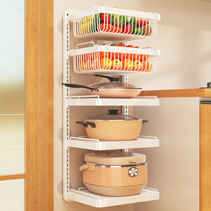 Estante <span class=keywords><strong>para</strong></span> <span class=keywords><strong>colgar</strong></span> en la pared sin perforaciones, estante <span class=keywords><strong>para</strong></span> frutas y verduras, cocina, almacenamiento <span class=keywords><strong>de</strong></span> metal, cesta <span class=keywords><strong>para</strong></span> parrilla, soporte ajustable <span class=keywords><strong>para</strong></span> plantas, soporte organizador <span class=keywords><strong>para</strong></span> tapa <span class=keywords><strong>de</strong></span> olla - Product Image 3