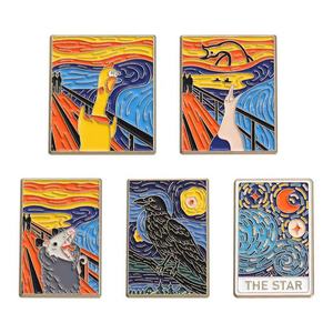 Alfileres <span class=keywords><strong>de</strong></span> Metal personalizables, broches <span class=keywords><strong>de</strong></span> pintura al óleo <span class=keywords><strong>de</strong></span> animales gritando, insignias <span class=keywords><strong>de</strong></span> solapa <span class=keywords><strong>de</strong></span> esmalte suave para Navidad, hada del Día Nacional - Product Image 1