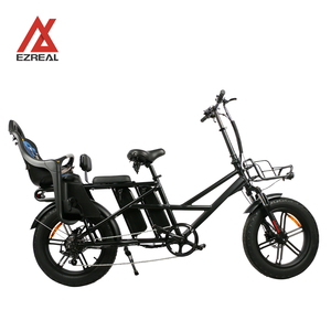 EZREAL-<span class=keywords><strong>Bicicleta</strong></span> <span class=keywords><strong>de</strong></span> carga eléctrica <span class=keywords><strong>de</strong></span> 20 pulgadas con batería Dual, neumático ancho, con asiento para niños - Product Image 3