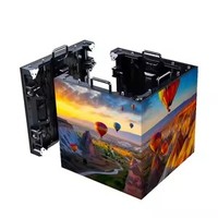Module d'écran LED en cube GQY Outdoor P2.604 250*250mm, sans joint, angle droit à 90 degrés, écran d'affichage LED pour coin de mur publicitaire