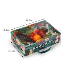 Boîte-cadeau ondulée transparente en PVC pour fruits, raisins et pommes, boîte d'emballage portable et épaissie avec couverture ciel et terre