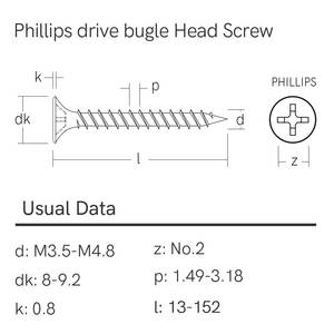 Umweltfreundliche <span class=keywords><strong>RoHS</strong></span>-konforme Grau-Phosphatierte Schrauben 4,2mm für Umweltfreundliche Gebäude - Product Image 3