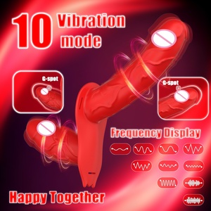 Factory Control Silicone Lesbian Strap on Double <b>Vibrating</b> Dildo Soft Sexy Toys for Adult Sex Safer Sex Silicone Dildo - Product Image 2