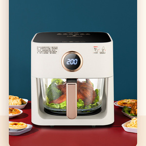 Friteuse à air Sharkkun 36,3x30,8x29,4cm, revêtement céramique carré, friteuse électrique multifonctionnelle pour la maison - Product Image 5