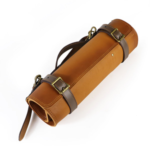 Étui de rangement en cuir sur mesure pour ensemble de couteaux de chef, sac de transport en cuir pour couteaux - Product Image 4