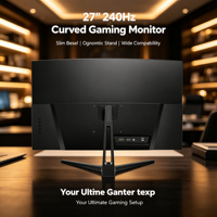 Moniteur de jeu FHD 27 pouces 240Hz VA 1ms FreeSync DP VESA avec cadre fin, écran LED, contraste 3000:1 pour la maison, le bureau et l'ordinateur