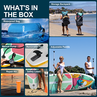 Nouveauté : Planche de paddle gonflable portable pour tous les âges, sport nautique, stand up paddle board, surf avec 7 accessoires