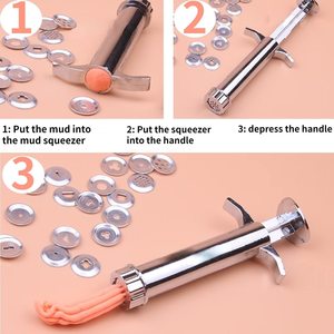 Bview Art acier inoxydable argile extrudeuse Fondant pâte à sucre extrudeuse, céramique poterie polymère modélisation décoration outils ensemble - Product Image 4