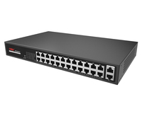 Penjualan terlaris ONV-H1024PLS 24 port PoE saklar 10/100M PoE saklar 250 meter PoE extender switch dengan 2 RJ45 gigabit uplink
