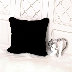 18 X 18 Inch 45 X 45 cm Soft Luxury Series <strong>Faux</strong> Rabbit <strong>Fur</strong> Throw Pillow Case <strong>Cushion</strong> <strong>Cover</strong> for Sofa Bedroom Car - Product Image 4