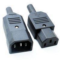 Câble d'alimentation AC C13/C14, prise combinée et paire de fiches pour connecteur de prise