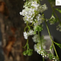 Künstliche Schneeweide Blume mit Langem Zweig Weiße Seidenblumen für Blumenarrangements Heim Hochzeit Dekorative Raumdekoration