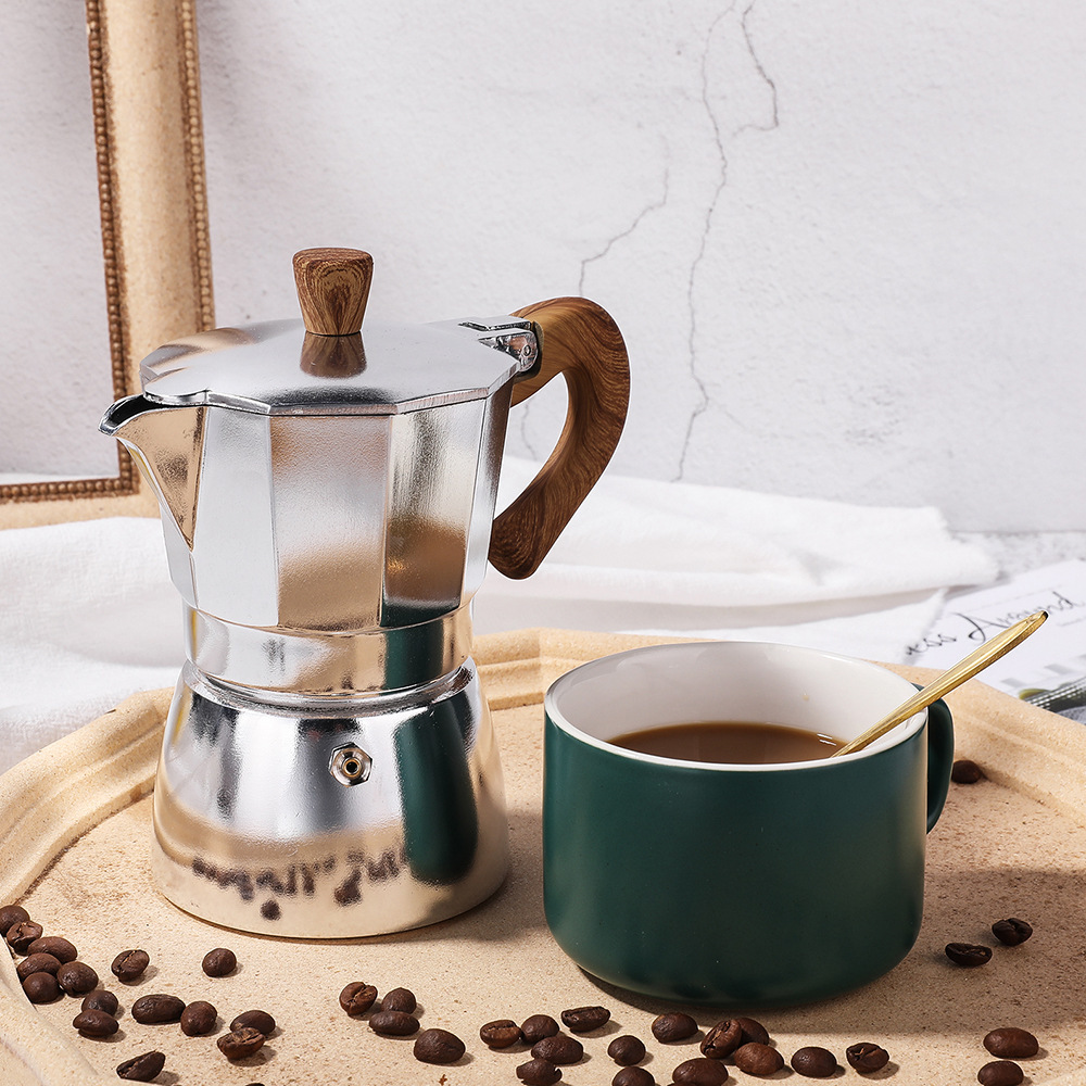 Italian Coffee Machine Moka Pot Stainless Steel Ge... - Vicedeal