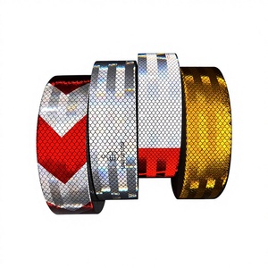 Nastro Riflettente di Sicurezza Giallo Grado Diamante per Auto, Accessori Microprismatici, Adesivo Riflettente per Camion - Product Image 1
