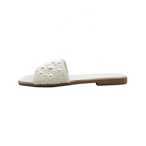 Scarpe firmate quadrate personalizzate in pelle pregiata da <span class=keywords><strong>donna</strong></span> sandali di lusso alla moda pantofole piatte <span class=keywords><strong>con</strong></span> chiusura a cinturino stile plateau - Product Image 3