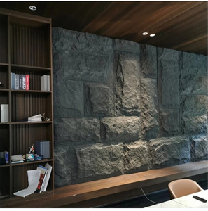 Panneau mural 3D géométrique de style traditionnel, insonorisant, en <span class=keywords><strong>pierre</strong></span> PU, revêtement rocheux, composant en polyuréthane, décoration murale pour salle de sport - Product Image 4