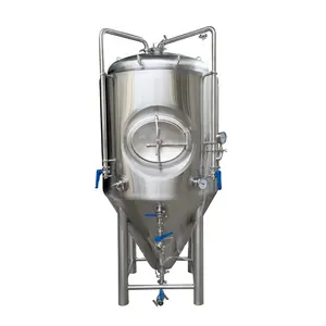 Tanque de fermentação da máquina de cerveja, personalizado de fábrica, alta qualidade, 1000l, perfeito, artesanato, cerveja, formato de cone, prático, multifuncional