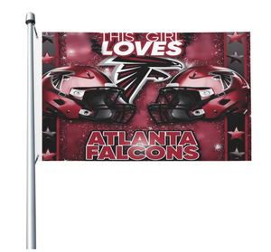 Drapeau standard des Falcons d'Atlanta <span class=keywords><strong>3</strong></span>' x 5' – Décoration intérieure ou extérieure pour la maison, idéal pour les fans de football, baseball et basketball - Product Image 3