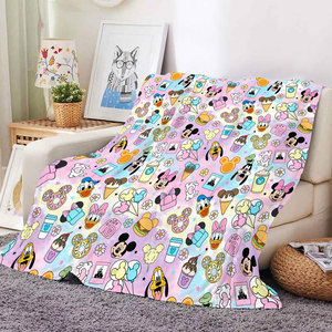 Couverture Desneyyy de dessin animé mignon bon marché en gros taille personnalisée conception impression couvertures en peluche pour enfants et étudiants - Product Image 2