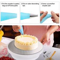 Kit de décoration de gâteau, 72 pièces, kit de fournitures de décoration de gâteau avec buses à tuyauterie, sacs à pâtisserie, coupleurs de spatule plus lisses