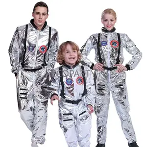Drop Ship Plus Size Femmes Space Suit Party Dress up Enfants <span class=keywords><strong>Astronaute</strong></span> Silver Spaceman Kids Costume HCBC-030 - Product Image 1