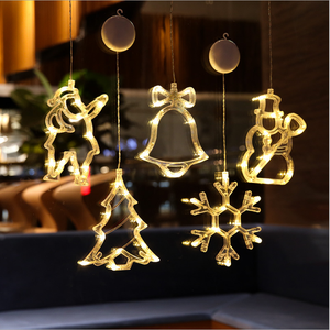 Offre Spéciale Lumière De Noël Led Fenêtre Sucker Lustre Élans Cloche Angle Grand Coeur Cupidon Partie De Vacances De Noël Lumière Décorative - Product Image 3