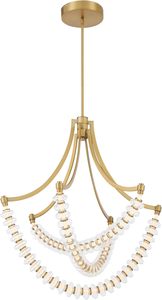 Minka Lavery 5646-732-L Lustre abstrait de 30 po de large en alliage d'acier et de laiton avec verre transparent - Product Image 4
