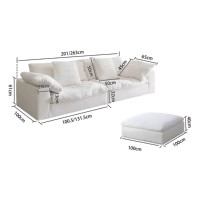 Canapé modulaire compressible en mousse Tatami extensible, sans cadre, rond, doux, en lin chinois moderne, emballé en gros - Union Win