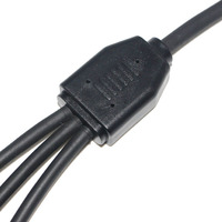 Câble répartiteur de connecteur étanche à 2 fils Petite taille M12 2Pin Câble d'extension électrique 1 mâle à 3 femelles
