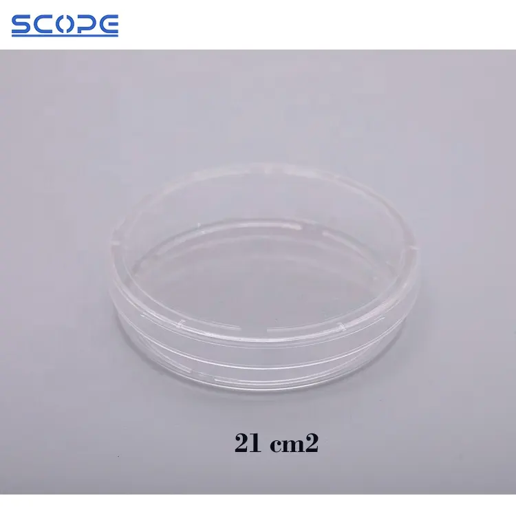 Piatto per coltura cellulare da laboratorio a prezzo più basso 8 ~ 145cm ^ 2 (Area di coltura) piastra Petri