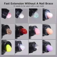 R S Nail Distributor Gel d'extension d'ongles 30g 144 couleurs Poly Acryl Gel Paillettes Camouflage LED Gel dur