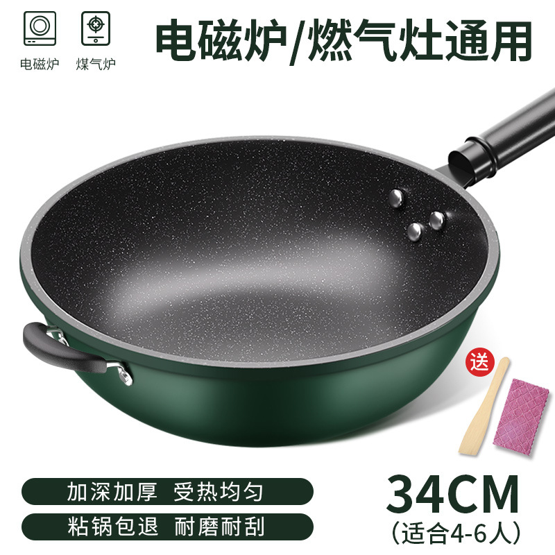 34cm thickened non-stick lidless