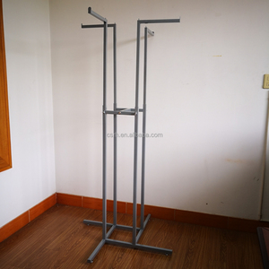 RH-GR-FF1 560*560*1800mm Gary bốn mặt vải vuông Giá cửa hàng may mặc 360 ° quần áo treo Rack hiển thị - Product Image 2