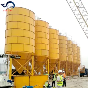 SDCAD Marke Beruf Kundenanpassung 100 150 200 300 500 Tonnen Lagerraum weißer Zement-Silo für Beton-Batterieanlage