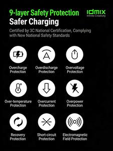 Batterie externe magnétique sans fil IDMIX 15W 10000mAh avec câble intégré pour iPhone 16/17 Series – Pack de batterie portable - Product Image 4