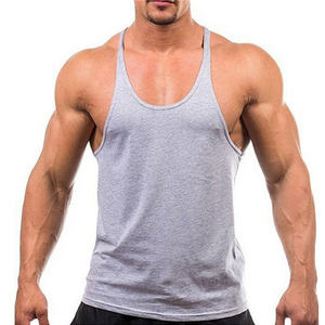 Gilet de fitness respirant à séchage rapide pour hommes, confortable et décontracté, couleur unie, spandex/coton, broderie 3D - Product Image 2