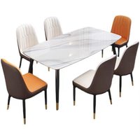 Table à manger Rock Board, petite table à manger pour la maison, table à manger simple et moderne, table et chaises de style luxe léger