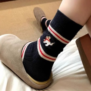 <span class=keywords><strong>Chaussettes</strong></span> personnalisables tendance saisonnière unisexe respirantes avec motif <span class=keywords><strong>chien</strong></span> rayé mignon en coton à double aiguille <span class=keywords><strong>pour</strong></span> femme - Product Image 5