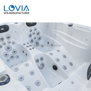 Spa <span class=keywords><strong>Jacuzzi</strong></span> <span class=keywords><strong>extérieur</strong></span> <span class=keywords><strong>3</strong></span> <span class=keywords><strong>places</strong></span> en acrylique avec lumières LED et jets de massage hydromassants pour jardin et patio - Product Image 5