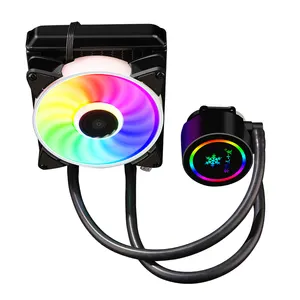 Su-120 fabrika oem LED ışıkları CPU soğutucu fan su soğutmalı radyatör cpu fan sıvı serin oyun kasası CPU su soğutma fanı