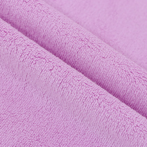 <span class=keywords><strong>Tela</strong></span> de lana de Coral de Color sólido cepillado de doble cara de poliéster púrpura 100% súper suave para Pijamas - Product Image 4
