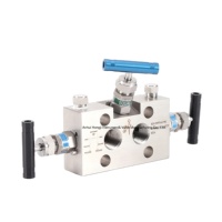 High Pressure Pressure Gauge Valve Integral 3 Valve Manifolds for Differential Pressure Transmitters