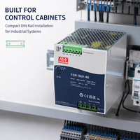 Alimentation électrique sur rail DIN triphasée 960W 48V 20A TDR-960-48, alimentation à découpage à PFC actif, contrôle industriel SMPS