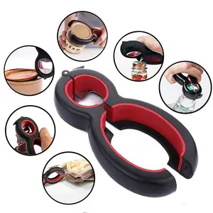 Nâng Cấp 6 Trong 1 Mở Chai Đa Chức Năng Vít Cap Jar Có Thể Mở Nắp Grip Dụng Cụ Nhà Bếp Bia Mở Đa Mục Đích