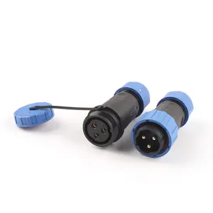 LP20 IP68 Cable Docking Connector Male Female Waterproof Circular Aviation Connectors 3 Pin No Welding Quick Wiring Plug Socket