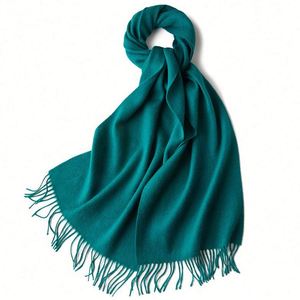 Écharpe en laine unie pour homme et femme, mode hiver, vente en gros - Product Image 6